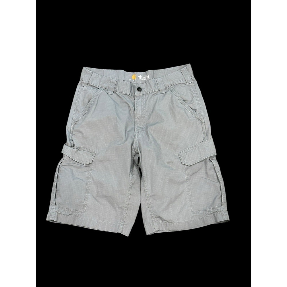 Carhartt Force Broxton Cargo Short Mens 34 Gray Relaxed Fit Ripstop Fabric - Picture 1 of 10